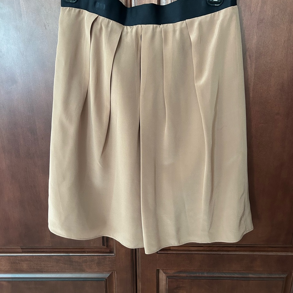 Elegant Tan Women's Satin Skirt